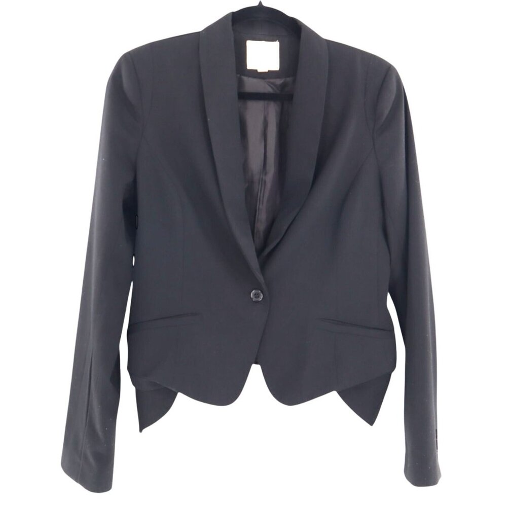 Silence + Noise Blazer Women M Black Office Wear Polished Business Formal Mature